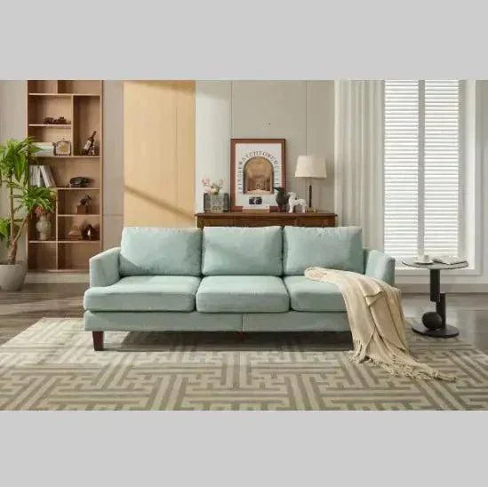 fabric 3 seater couch light green