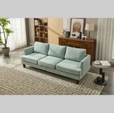 fabric 3 seater couch light green
