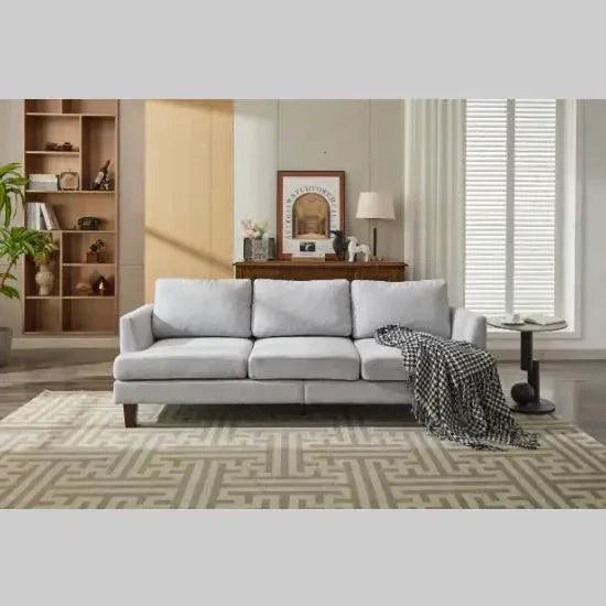 fabric 3 seater couch light green
