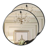Black Round Mirror