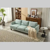 fabric 3 seater couch light green