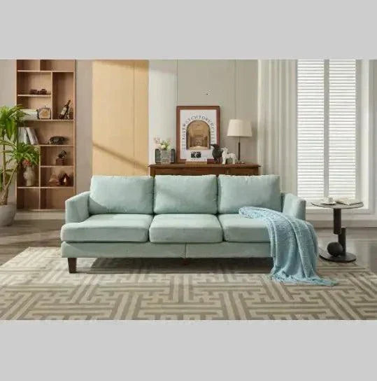 fabric 3 seater couch light green
