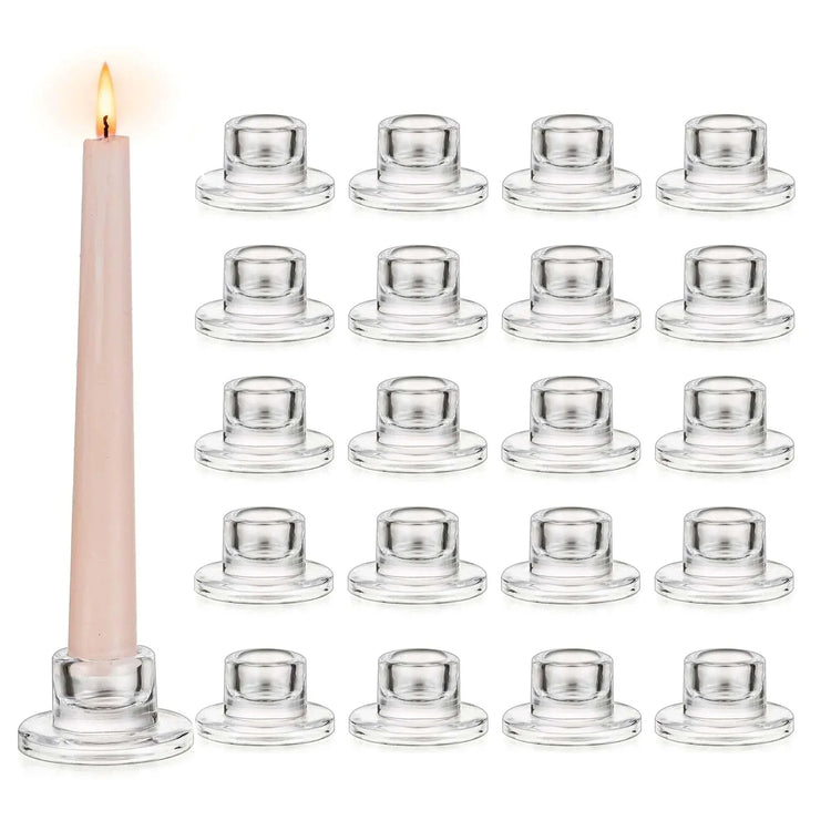 Glasseam Glass Tapered Candlestick Holders