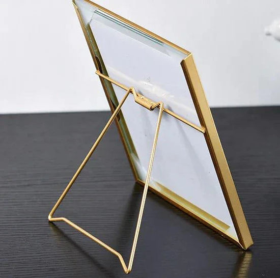 Modern Geometric Metal Glass Frame for Home Decor