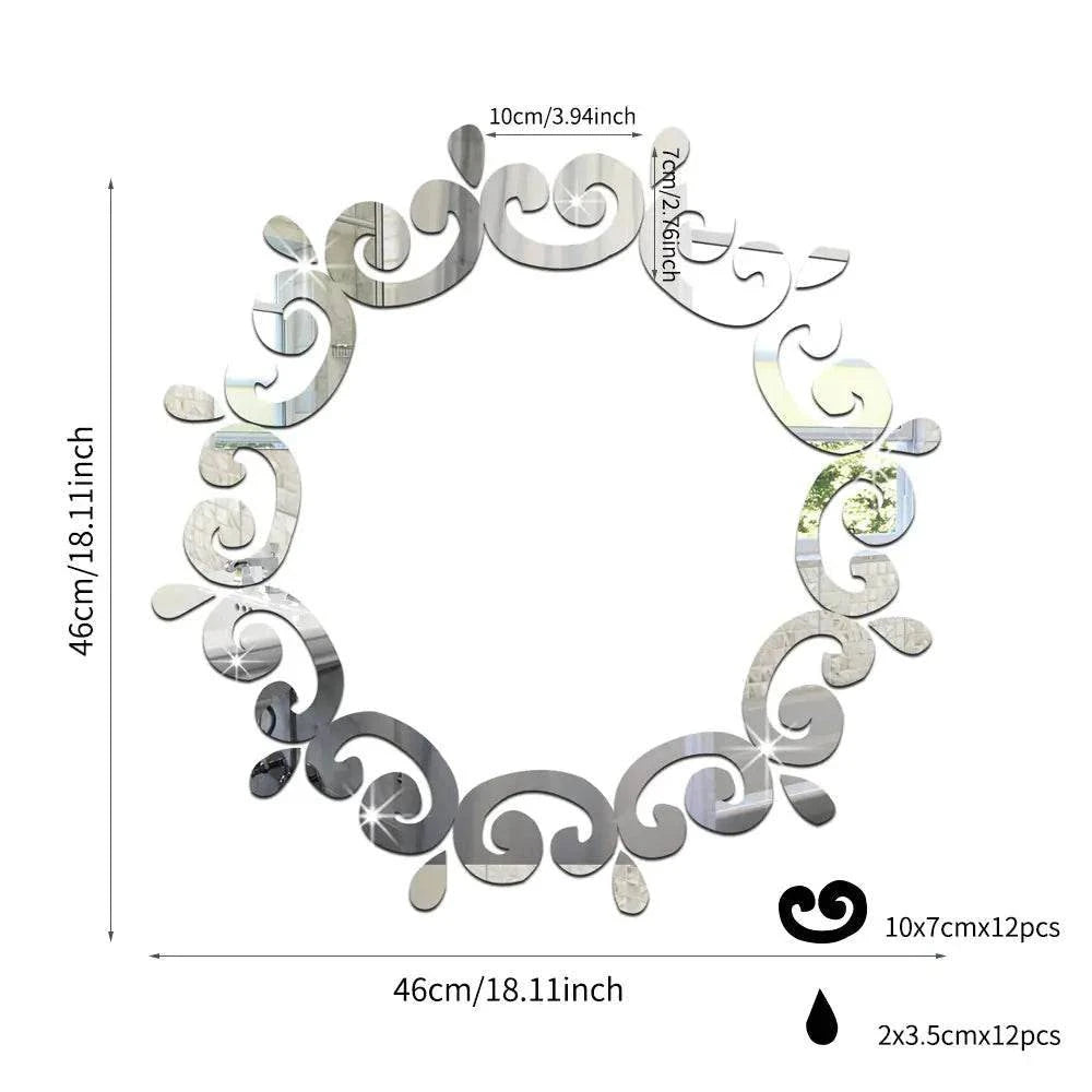 3D Mirror Wall Stickers, Self-Adhesive, for any of Your Living Spaces