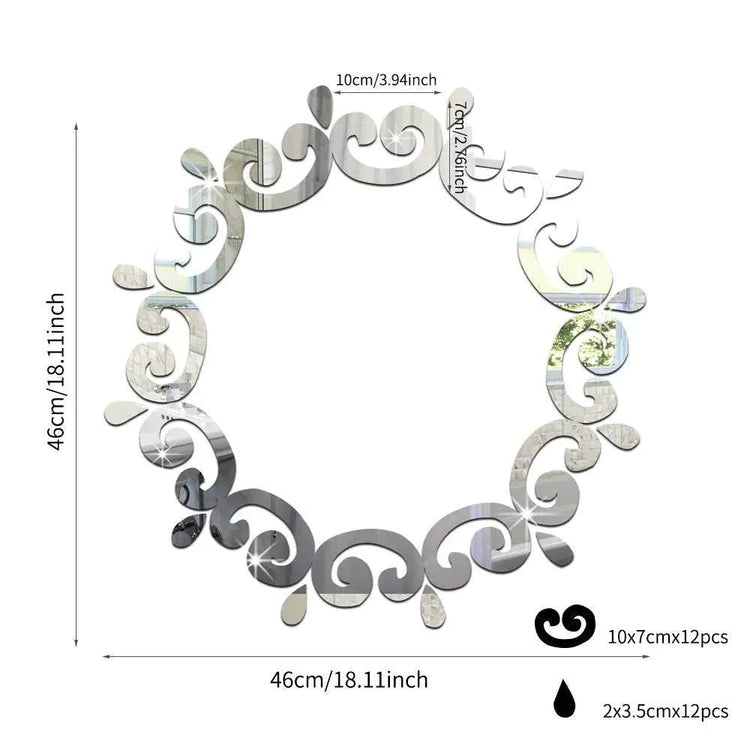 3D Mirror Wall Stickers, Self-Adhesive, for any of Your Living Spaces