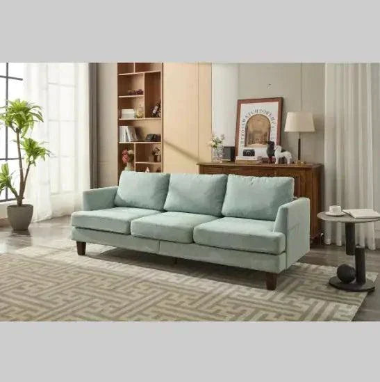 fabric 3 seater couch light green